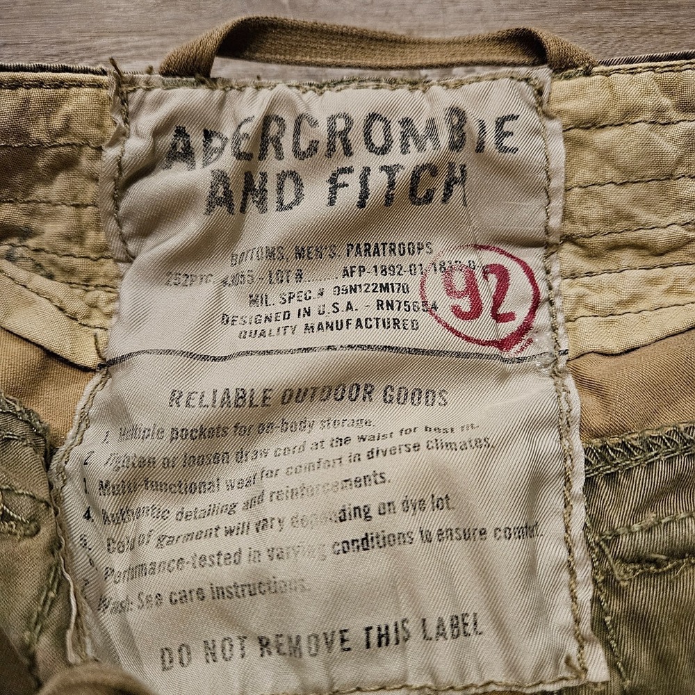 Vintage Abercrombie Fitch Paratrooper Cargo Pants Men's M Camo Baggy Adirondack - Picture 4 of 13